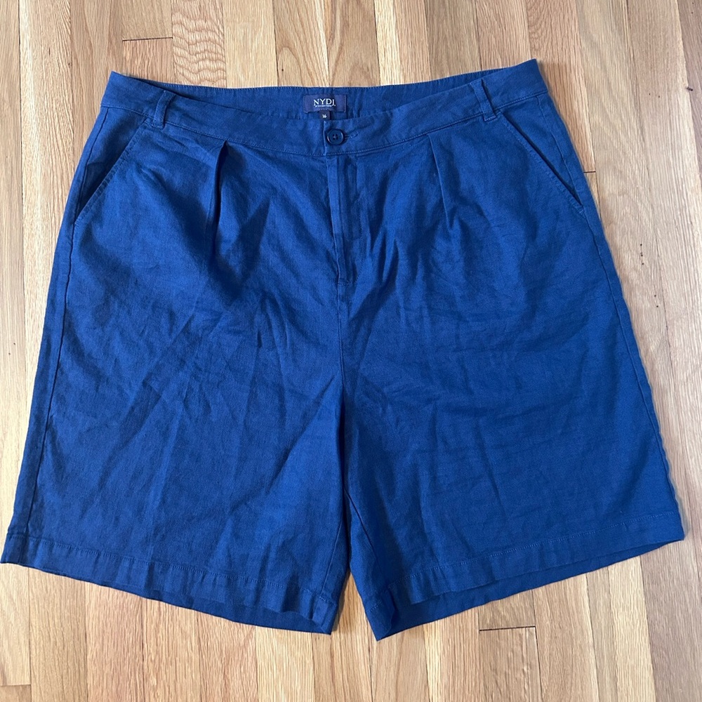 NYDJ Dark Blue Relaxed Shorts Women Size 16